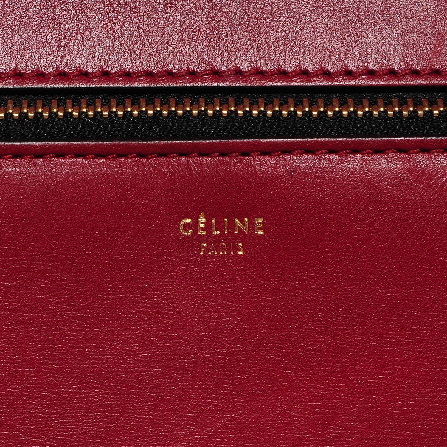 Celine Palmelato Calfskin Medium Edge Shoulder Bag Red 7 of 9
