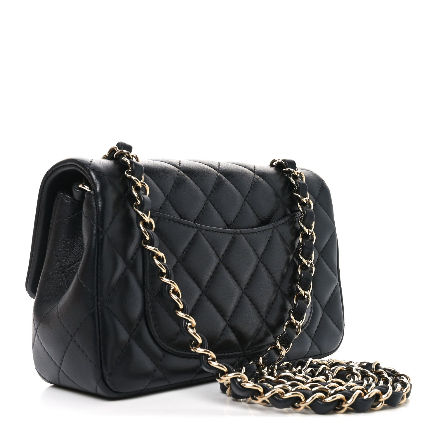 Chanel Lambskin Quilted Mini Rectangular Flap Black 3 of 11