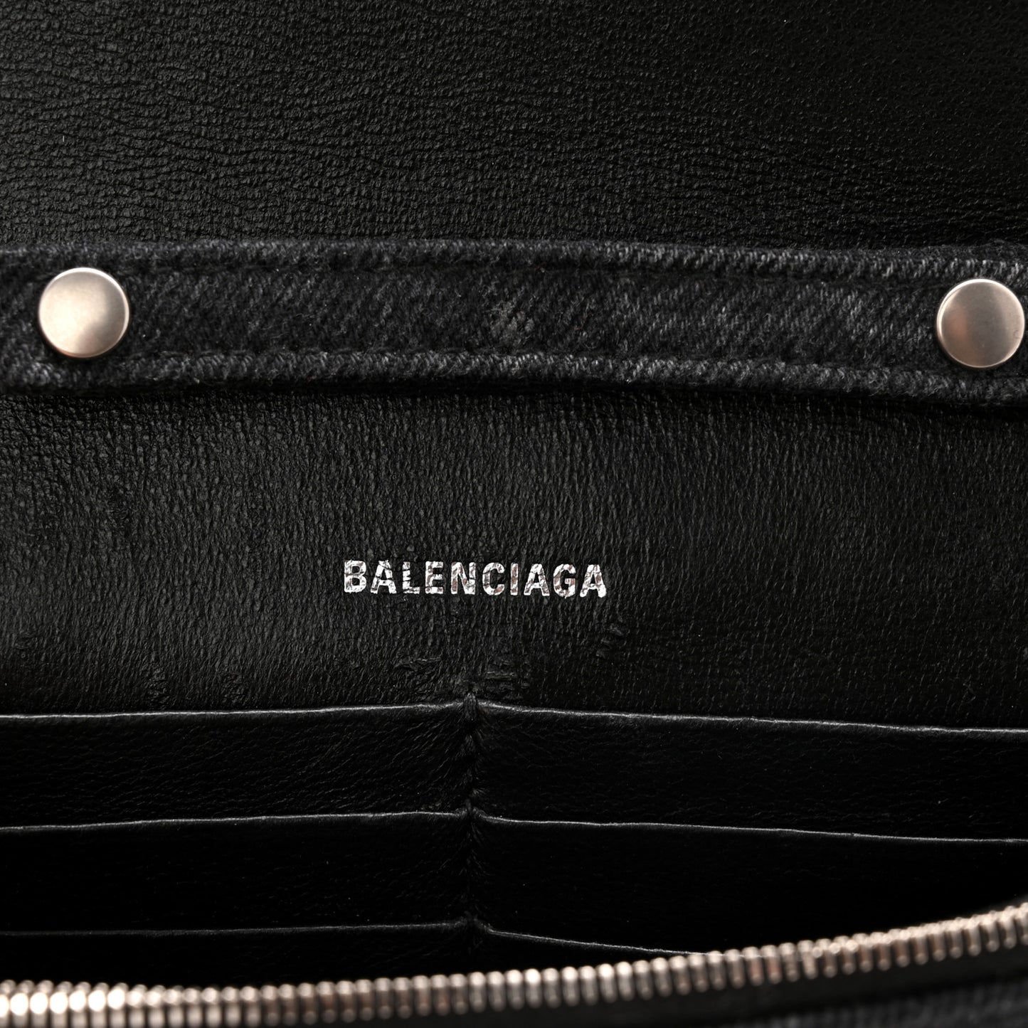 Denim BB Monogram Hourglass Chain Bag Black