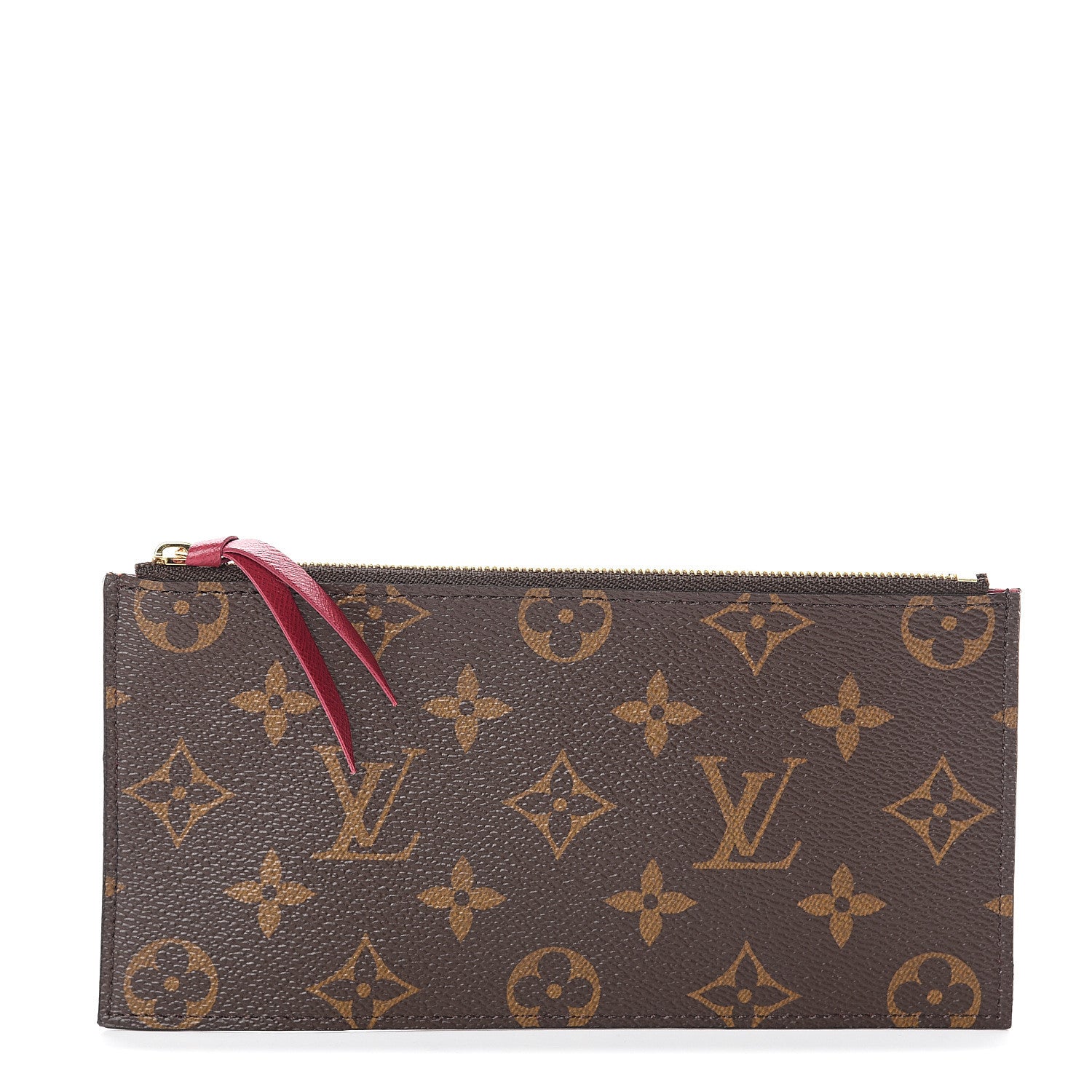 Louis Vuitton Monogram Felicie Chain Wallet Zippered Insert Fuchsia 1 of 5