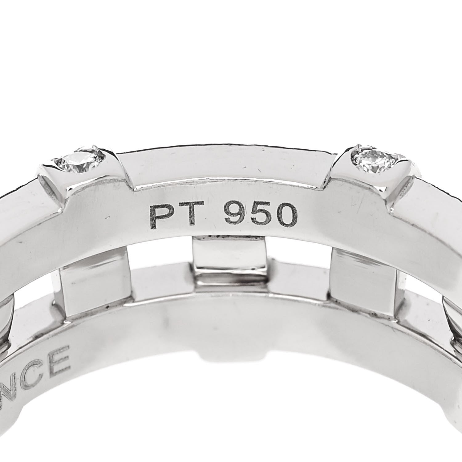 Tiffany Platinum Diamond Weave Band Ring 54 7 5 of 6