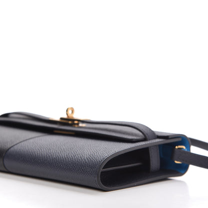 Hermes Epsom Casaque Kelly Wallet To Go Black Bleu Indigo Bleu Frida 7 of 10