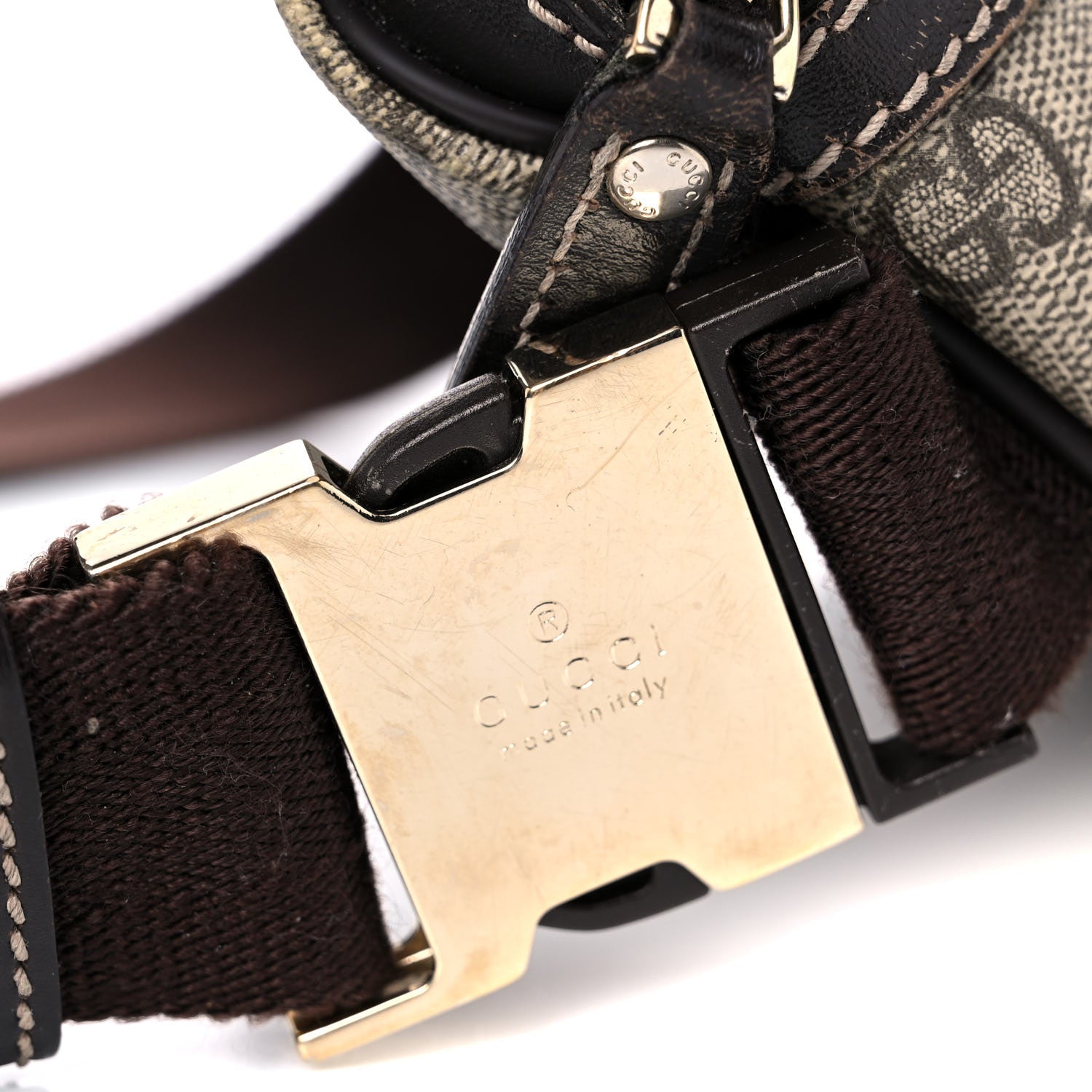 Gucci GG Supreme Monogram Belt Bag Dark Brown 25 of 26