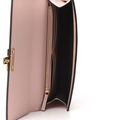 Gucci GG Supreme Monogram Calfskin Padlock Clutch Beige Perfect Pink 5 of 8