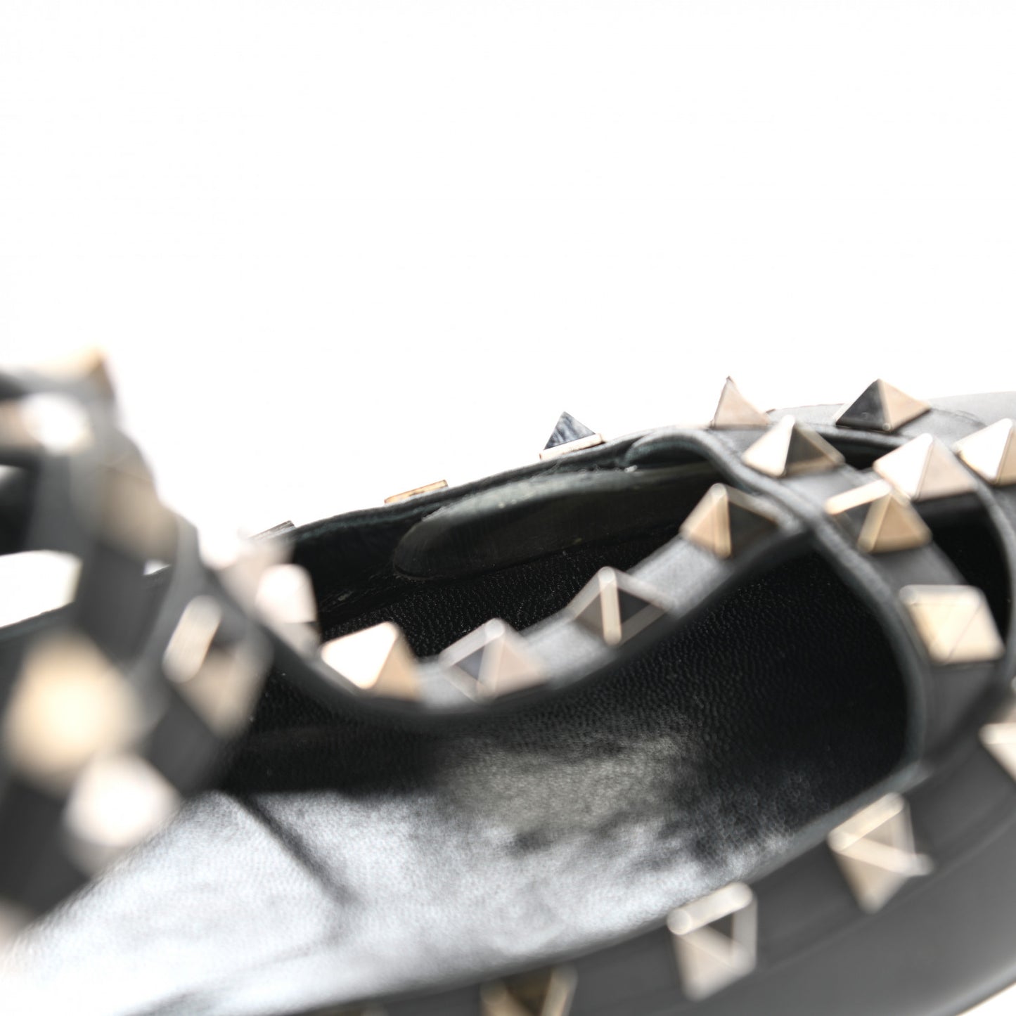 Nappa Rockstud Cage Ballerina Flats 40 Black