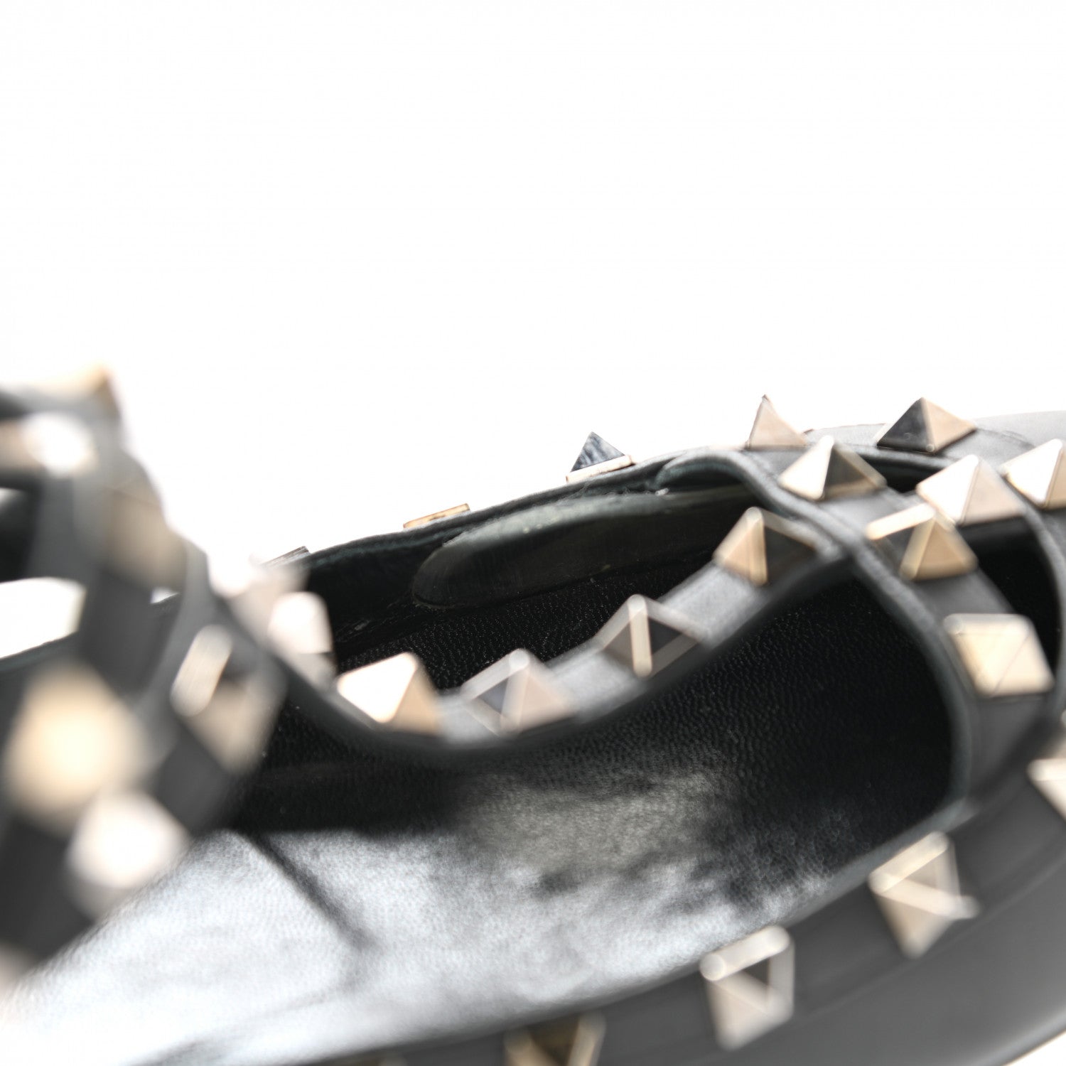 Valentino Garavani Nappa Rockstud Cage Ballerina Flats 40 Black 8 of 8