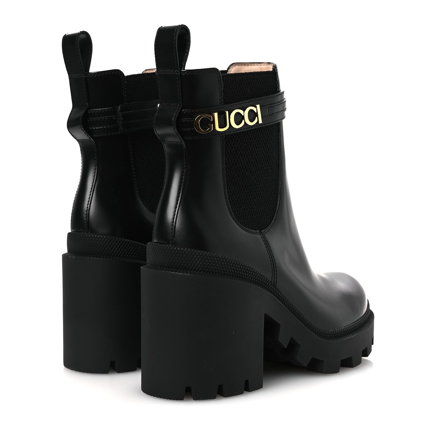 Magnum Calfskin Logo Ankle Boots 36 Black