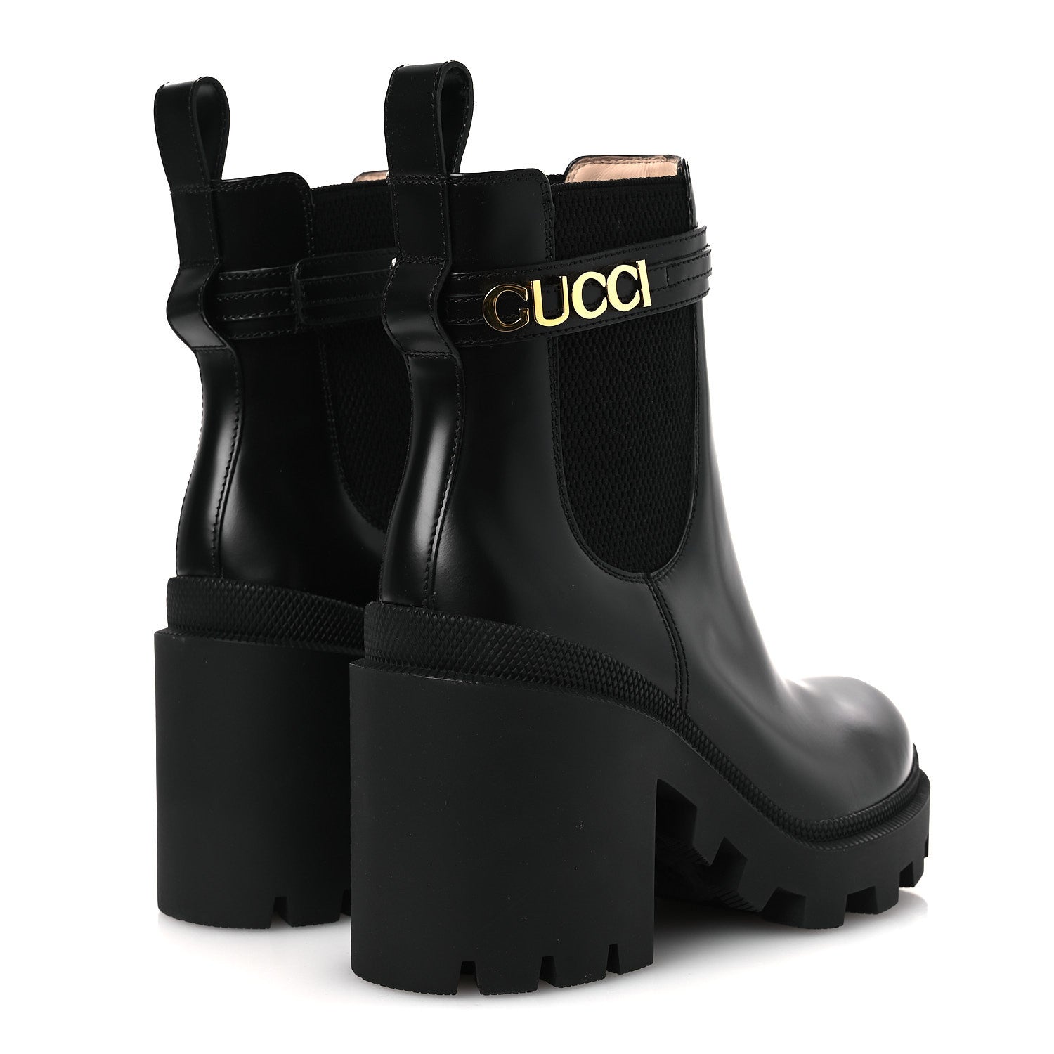 Gucci Magnum Calfskin Logo Ankle Boots 36 Black 5 of 12