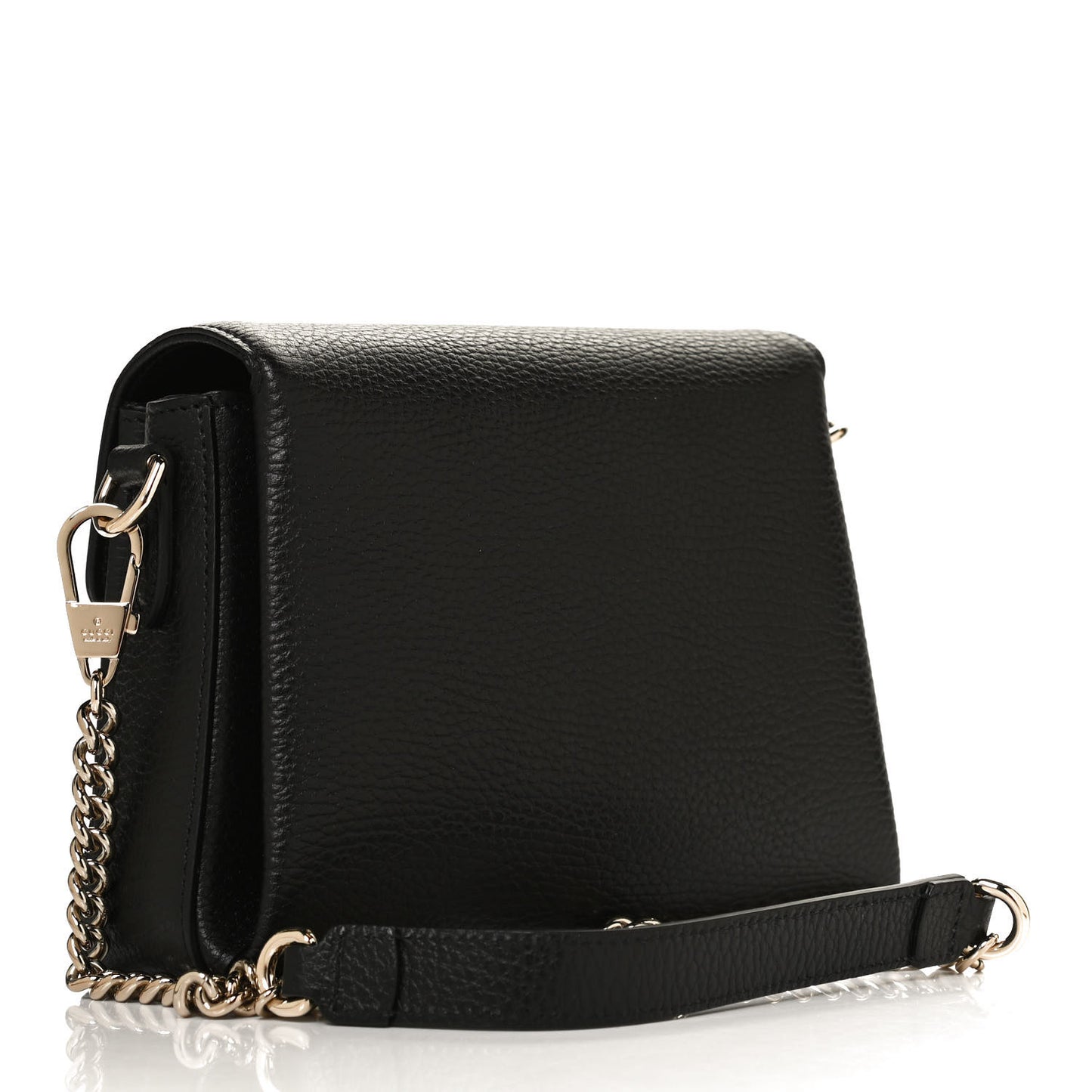Dollar Calfskin Interlocking G Crossbody Bag Black
