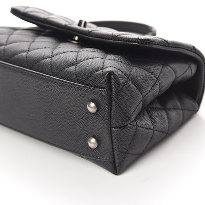 Chanel Caviar Lizard Quilted Mini Coco Handle Flap Black 10 of 11