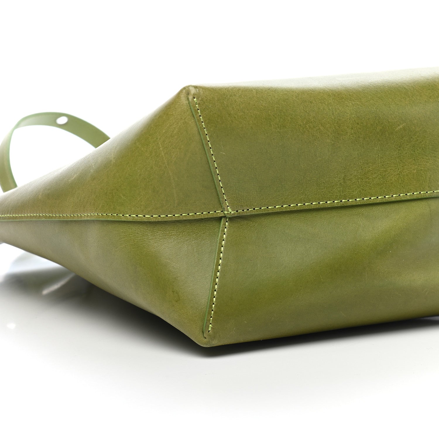 Mansur Gavriel Vegetable Tanned Calfskin Mini Bucket Bag Verde Raw 13 of 22