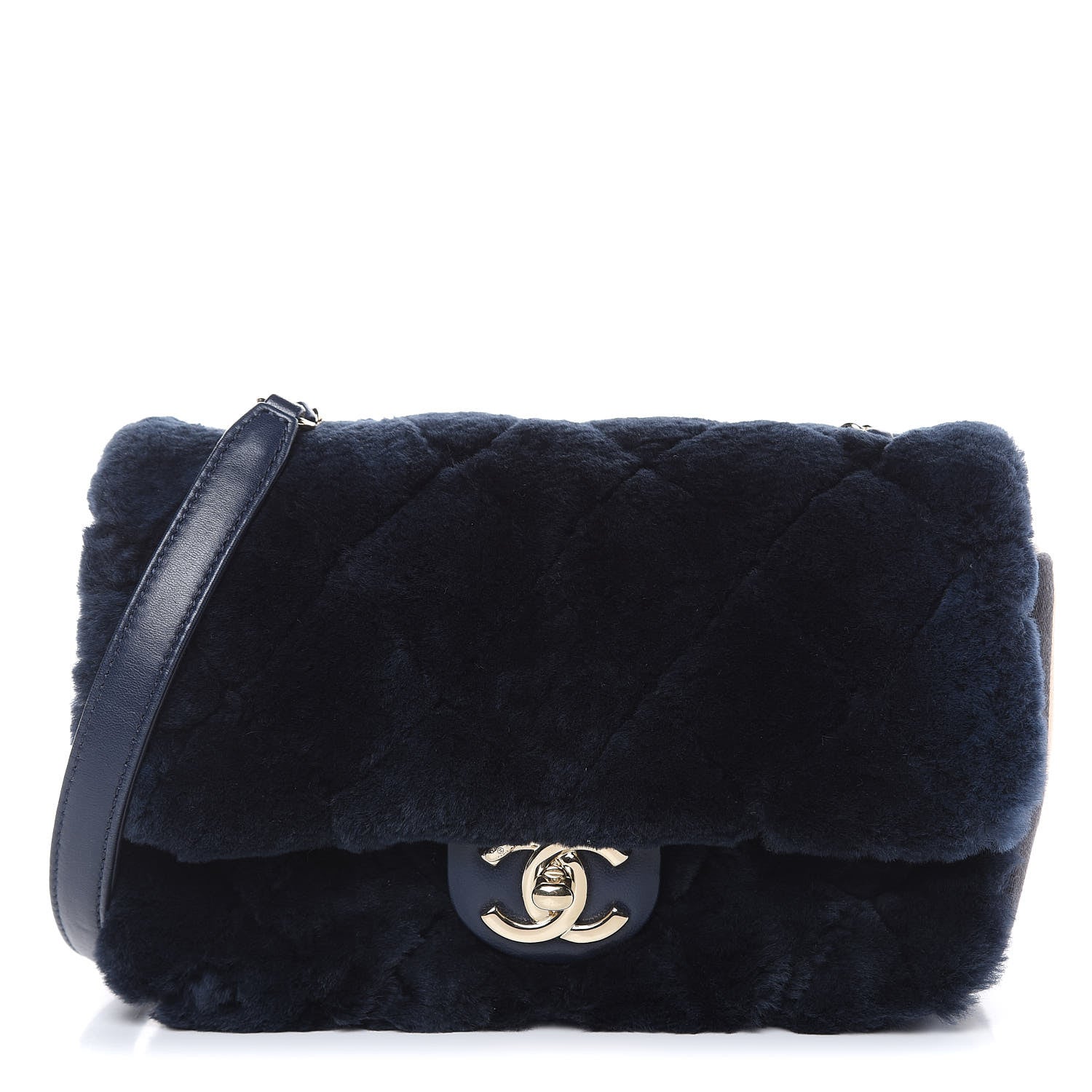 Chanel Orylag Lambskin Mini Rectangular Flap Blue 1 of 11