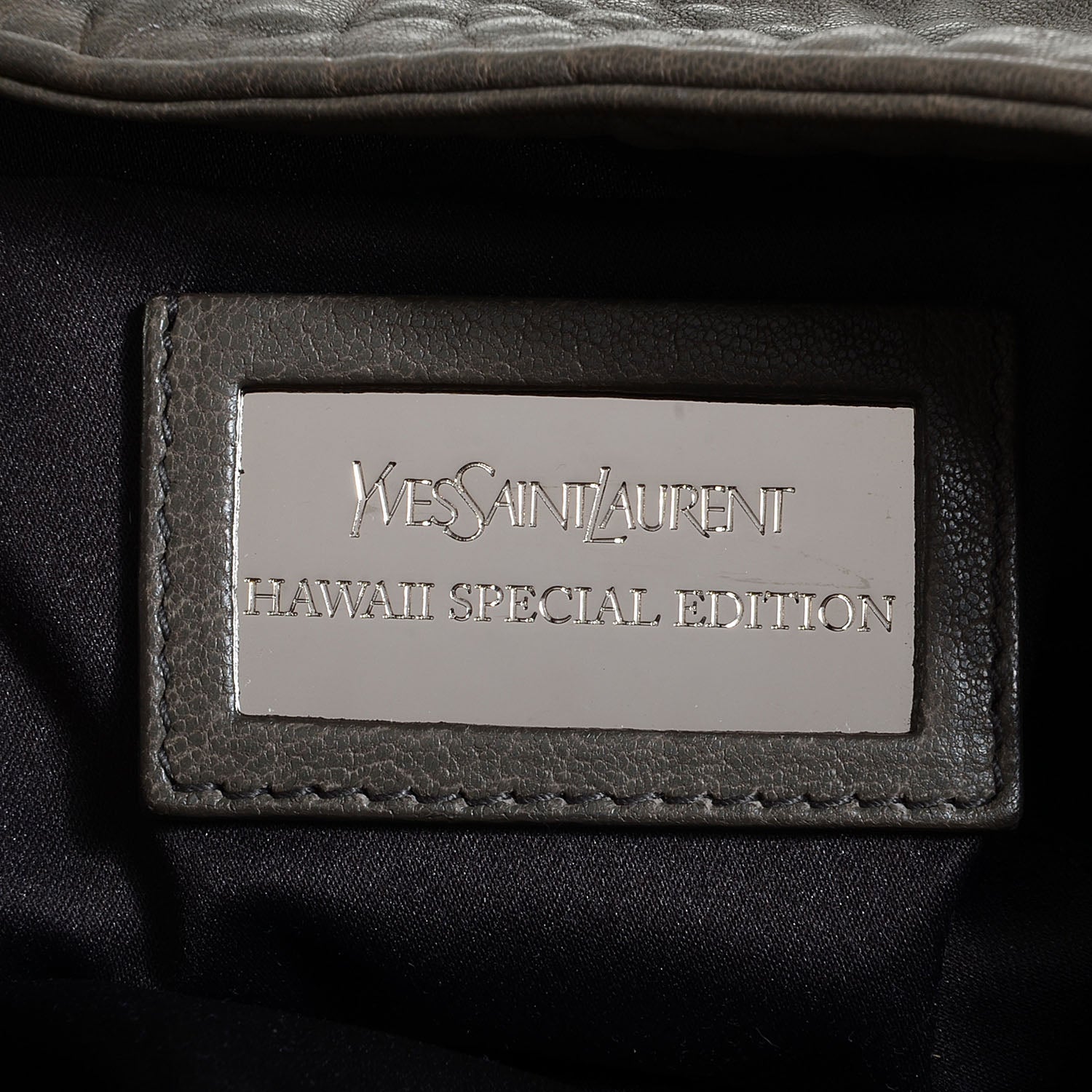 Saint Laurent Leather Large Roady Grey 6 of 8