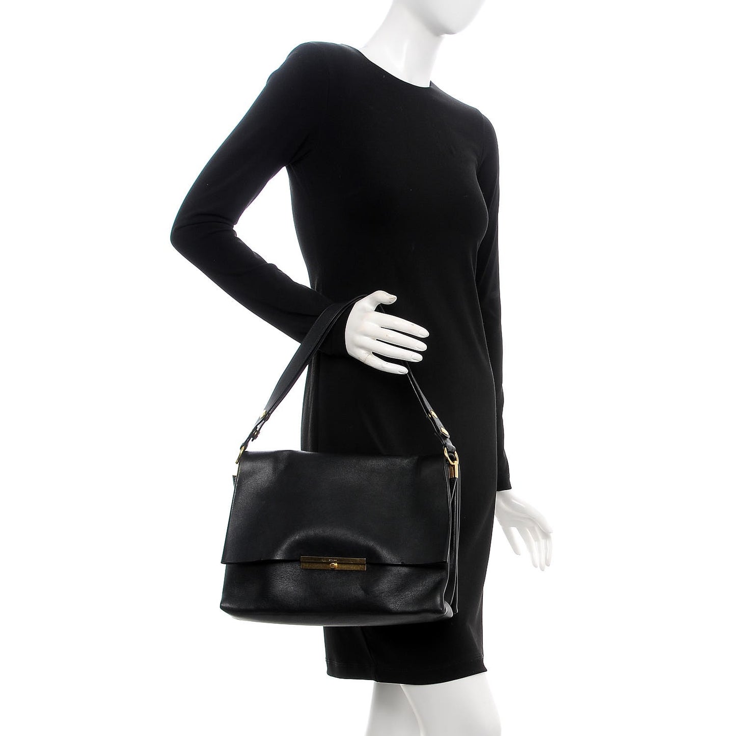 Calfskin Blade Flap Black