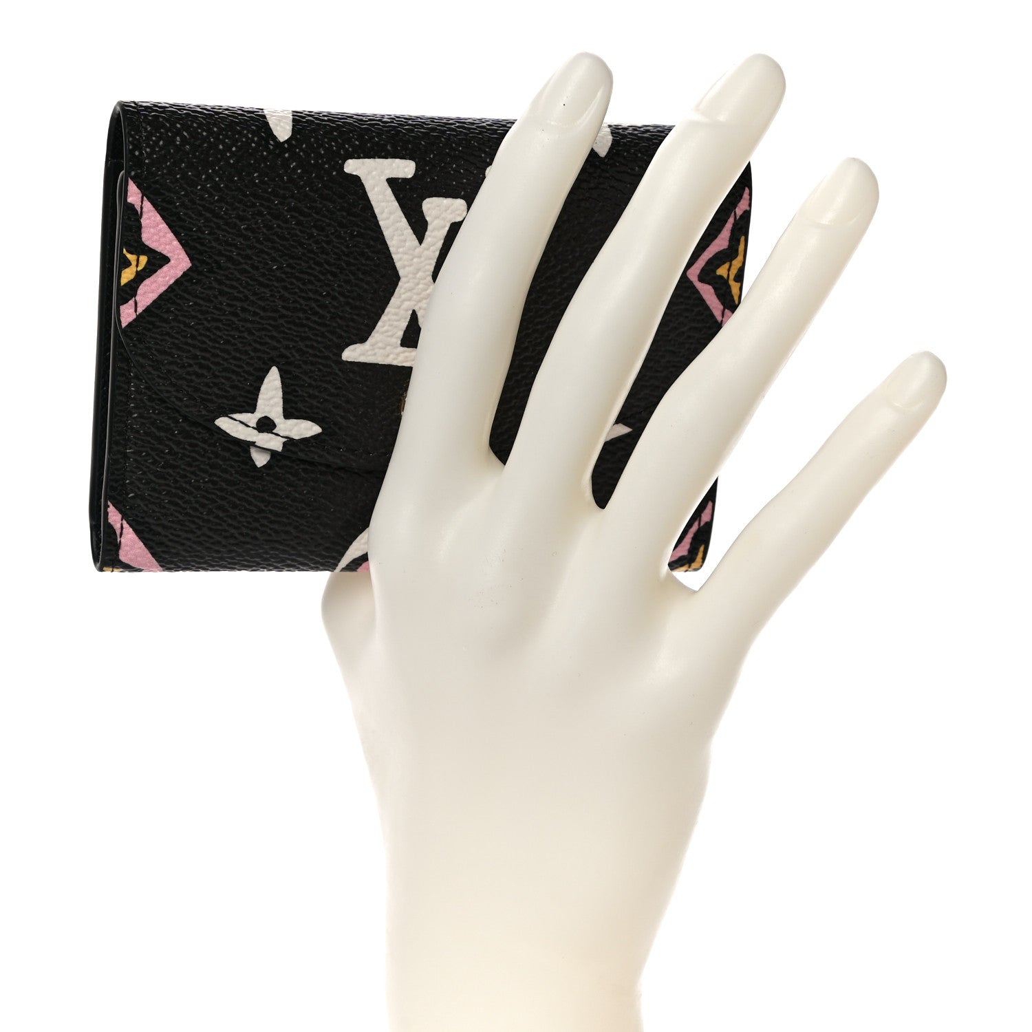 Louis Vuitton Monogram Giant Wild At Heart Rosalie Coin Purse Black 2 of 9