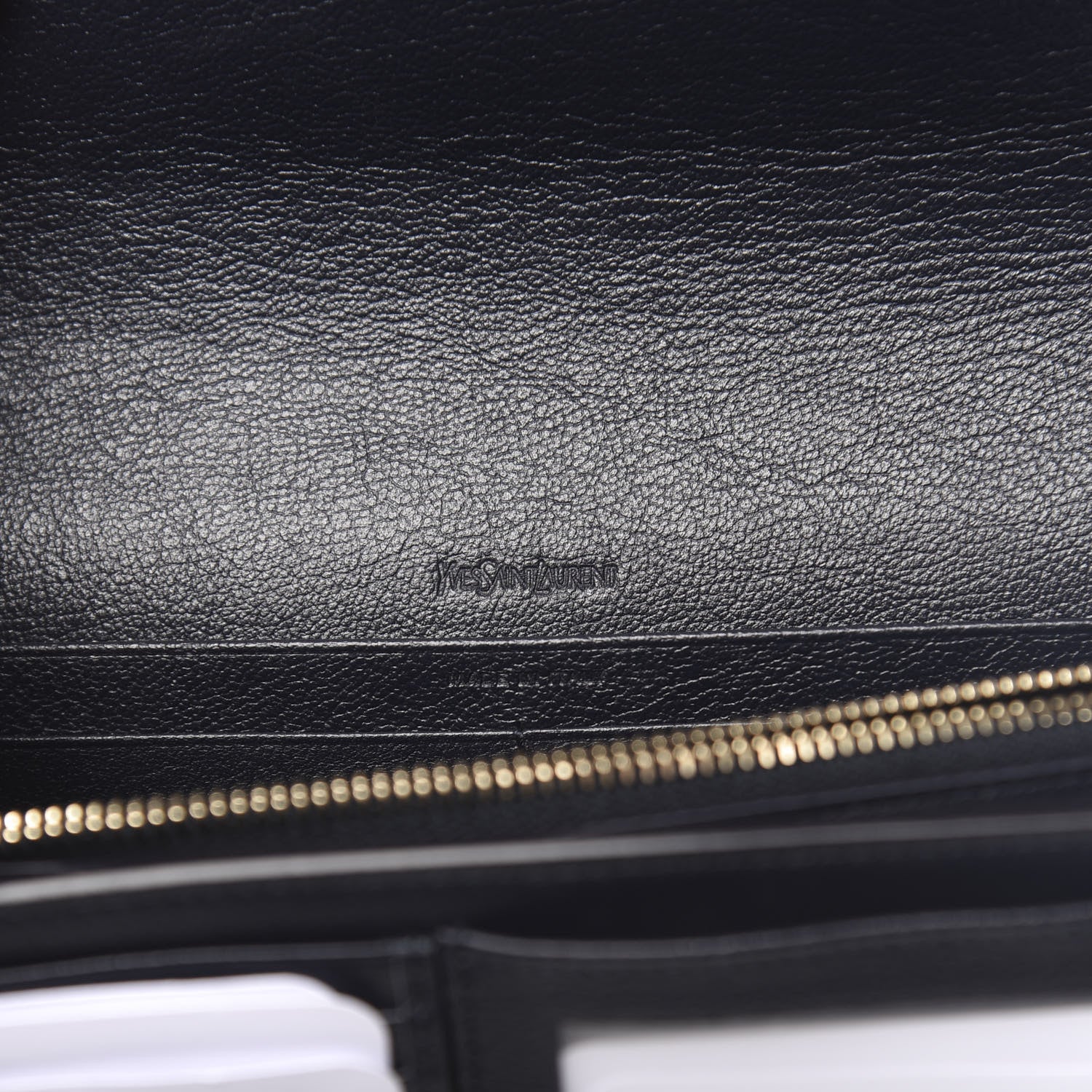 Saint Laurent Calfskin Monogram Belle de Jour Chain Clutch Navy 6 of 11