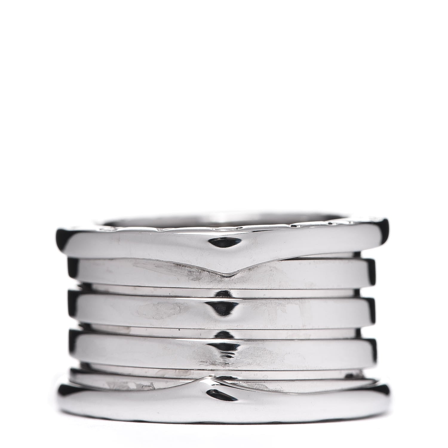 Bulgari 18K White Gold B.Zero1 Five-Band Ring 53 6.25 1 of 4