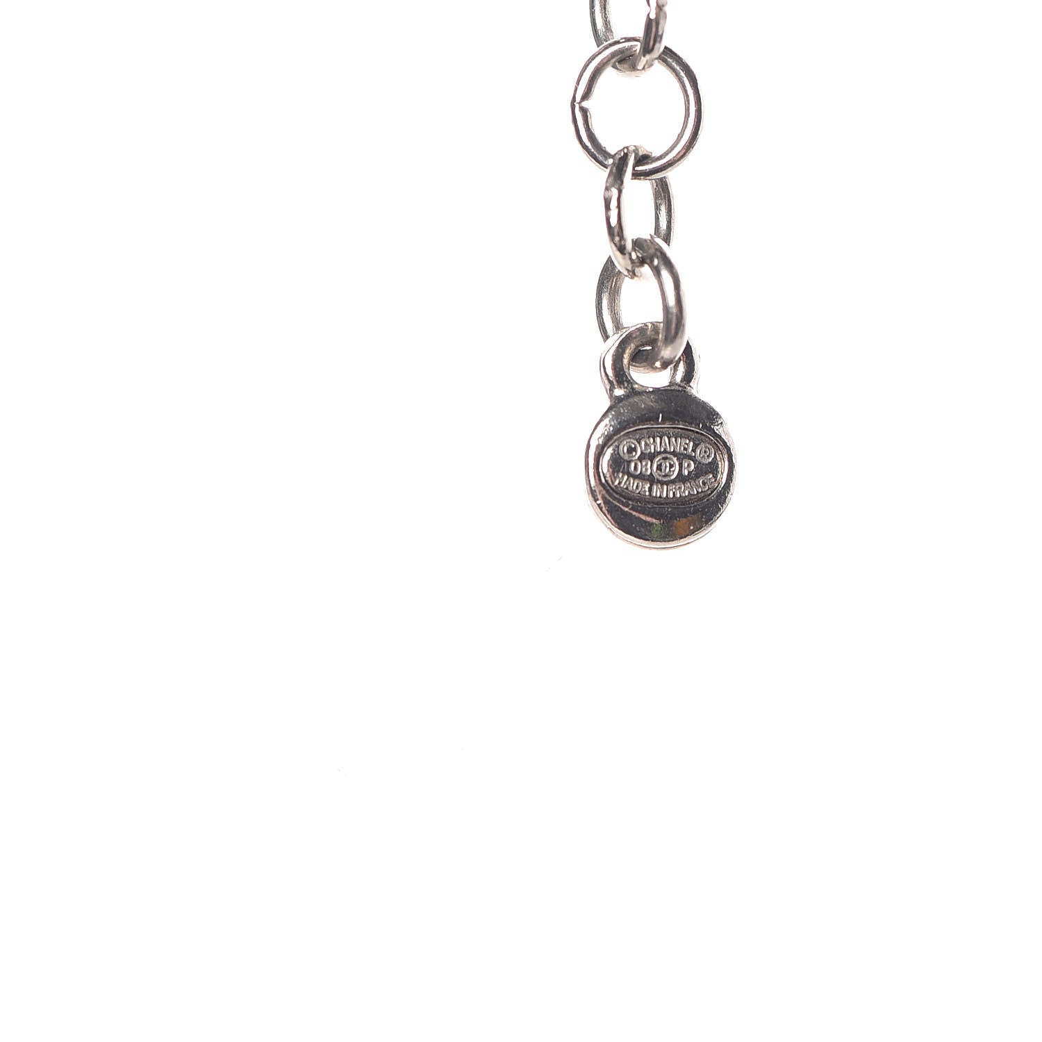 Chanel Ruthenium Baguette Crystal CC Necklace Black 6 of 6