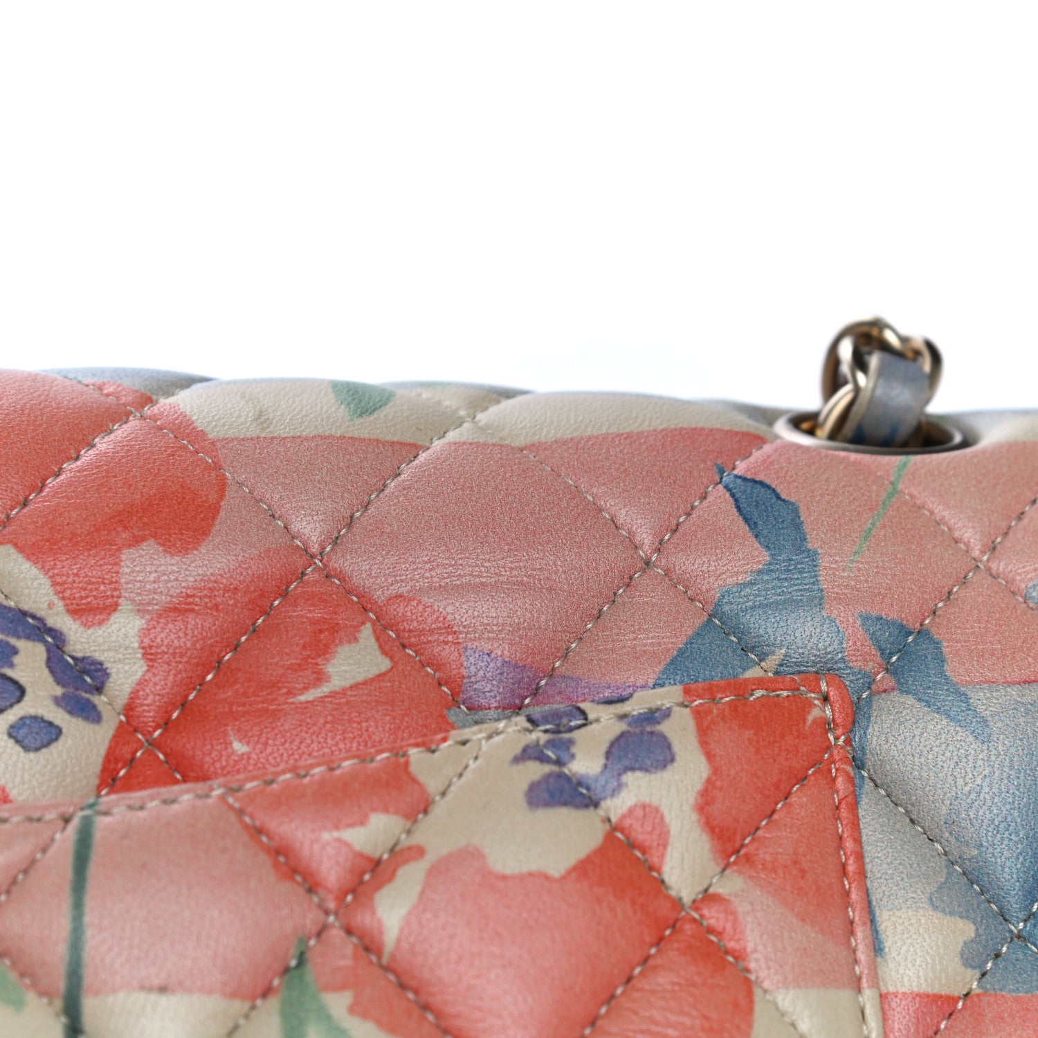 Chanel Lambskin Quilted Floral Medium Double Flap Multicolor 13 of 13