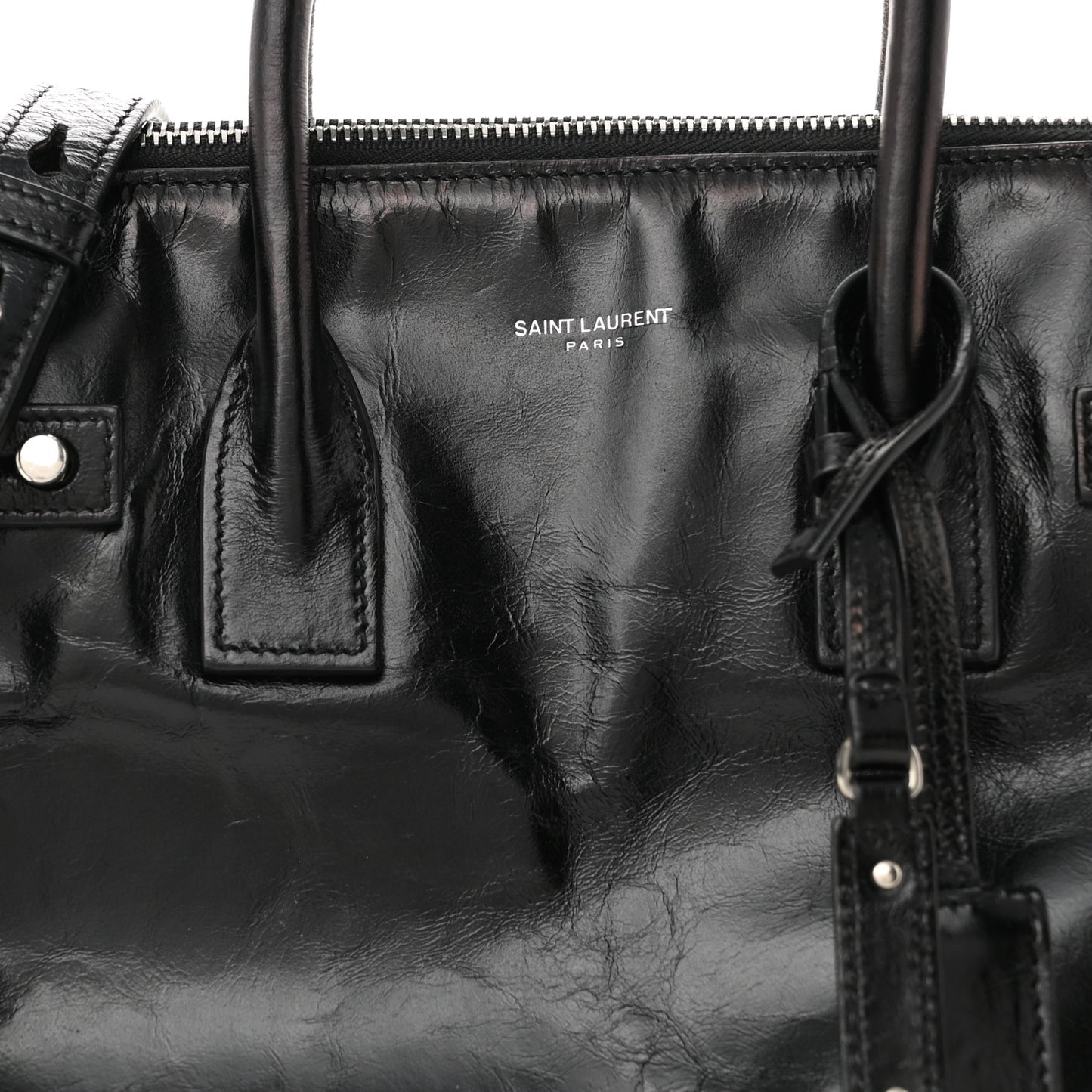 Glace Calfskin Baby Souple Sac De Jour Black