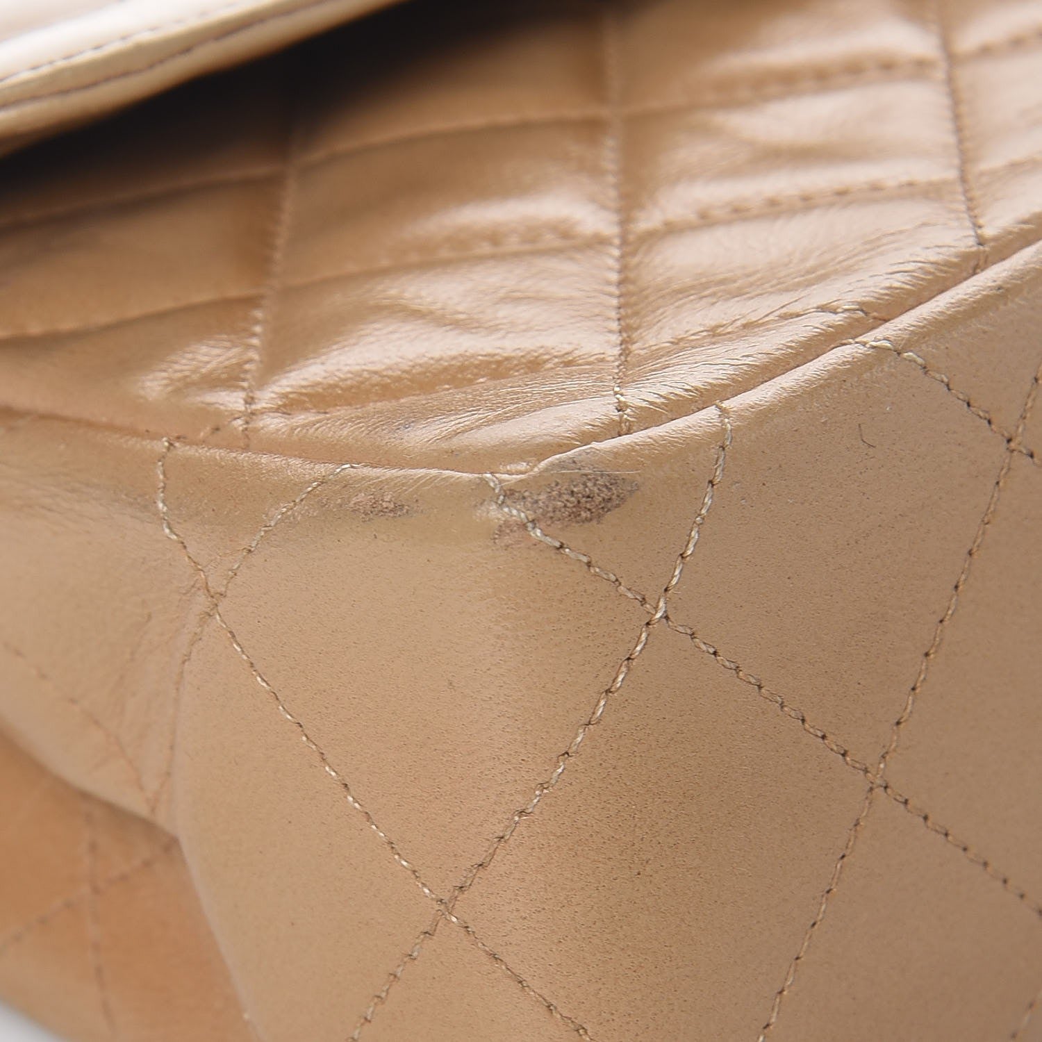 Chanel Lambskin Quilted Medium Single Flap Beige 12 of 22