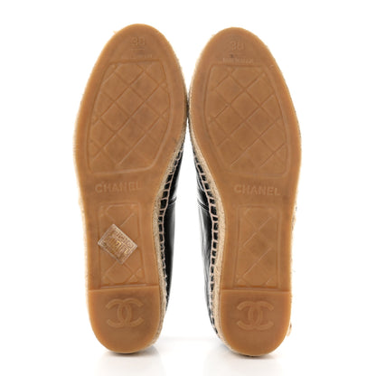 Chanel Lambskin CC Espadrilles 38 Black 5 of 8