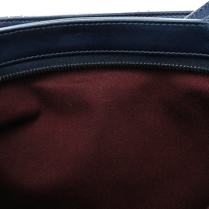 Chanel Glazed Calfskin Quilted Coco Pleats Clutch Navy 15 of 16