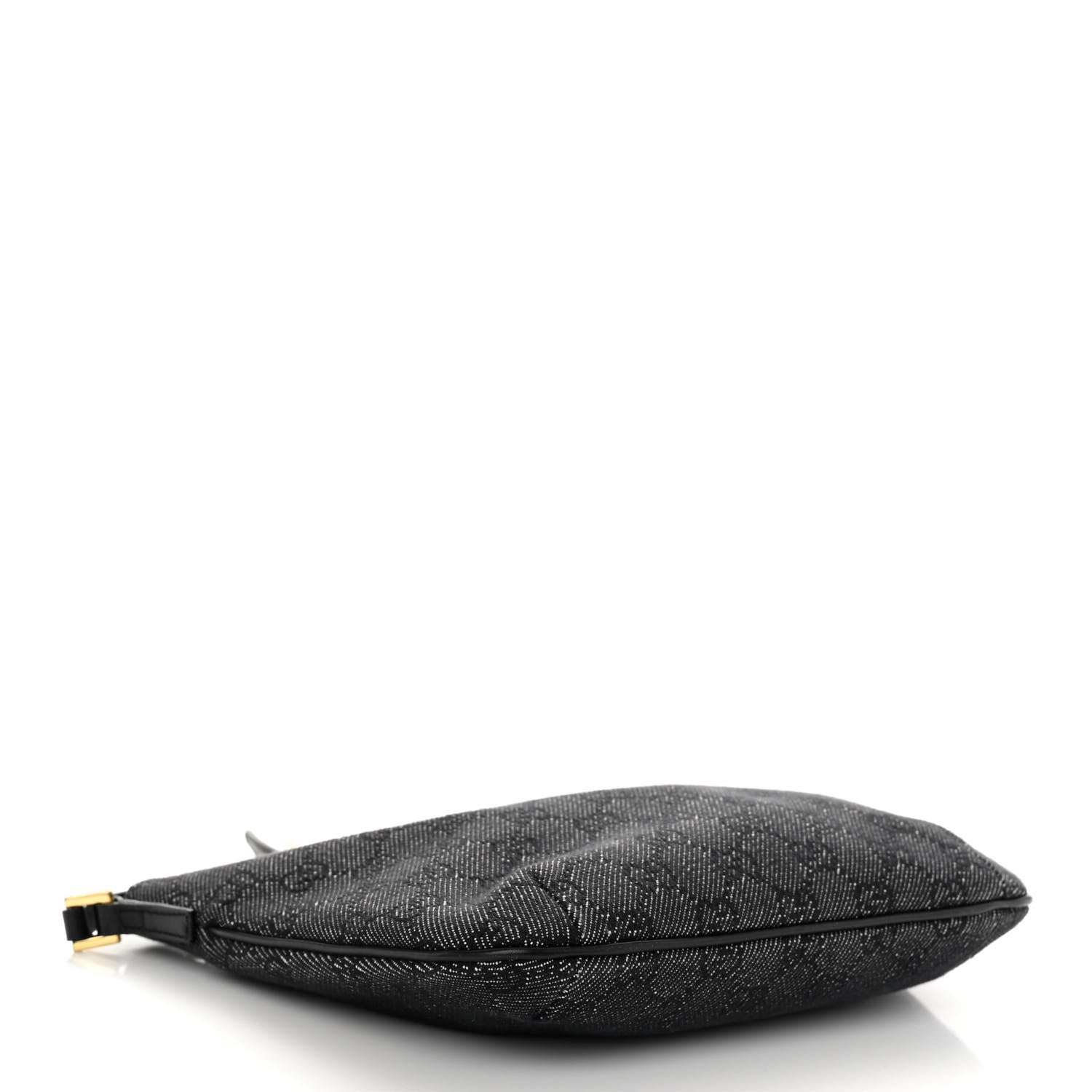 Gucci Denim Monogram Pochette Black 4 of 12