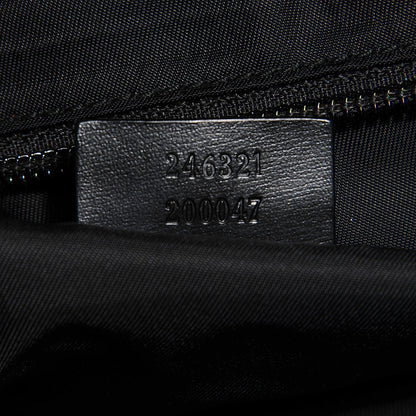 Gucci Coated Canvas Interlocking G Double Buckle Backpack Black 7 of 7