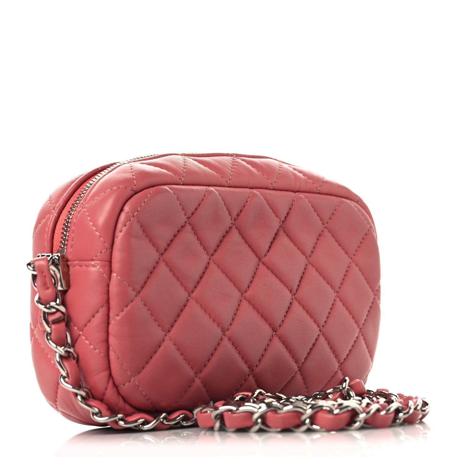 Chanel Lambskin Quilted Small Timeless Camera Case Pink 3 of 10