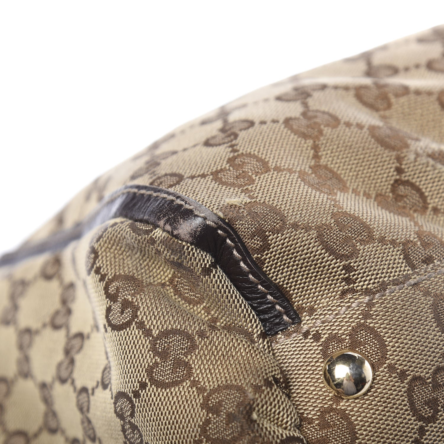 Gucci Monogram D Gold Tote Dark Brown 11 of 14