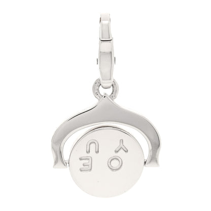 Cartier 18K White Gold I Love You Circle Spinner Charm 1 of 3