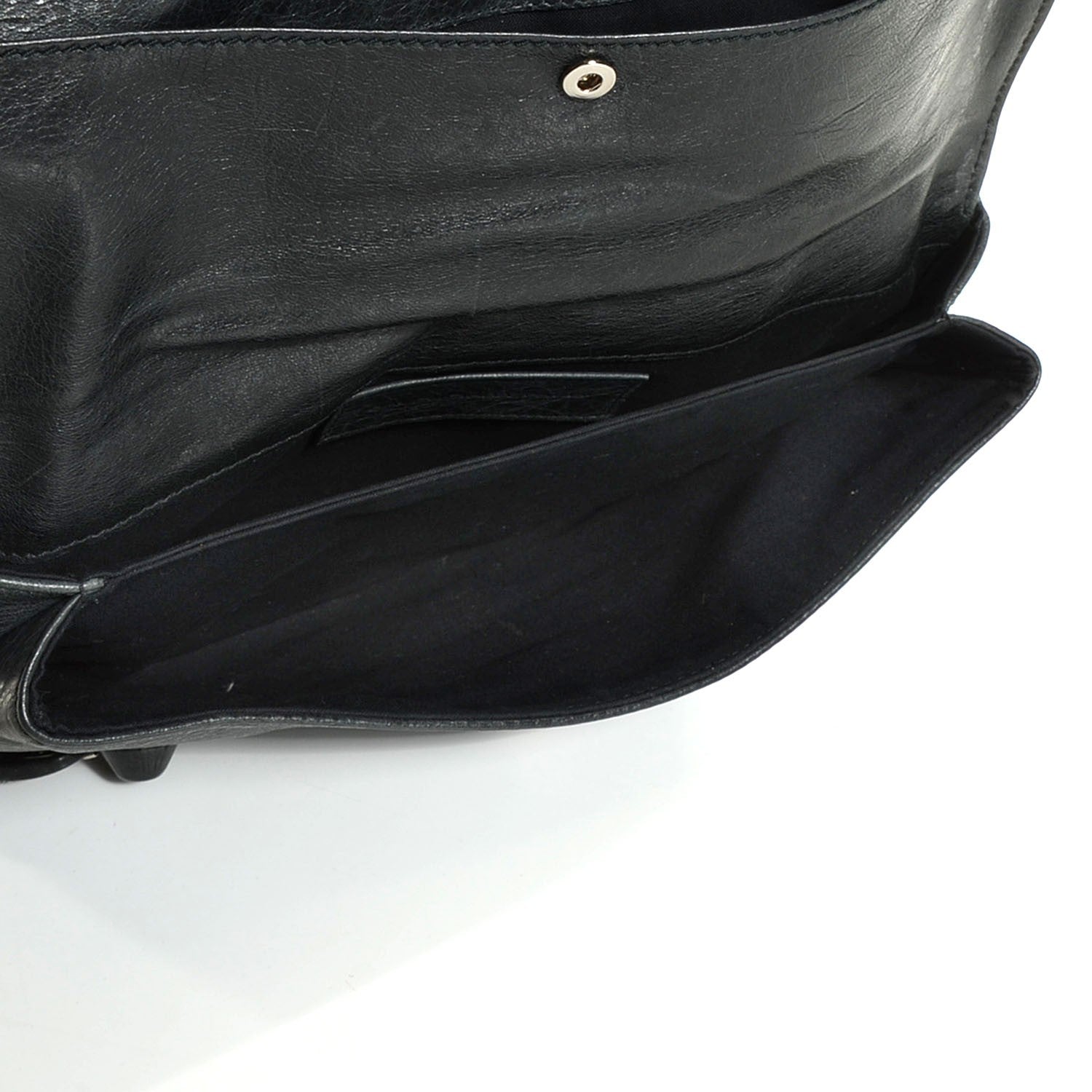 Balenciaga Agneau Giant Brogues Hardware Envelope Clutch Anthracite 16 of 20