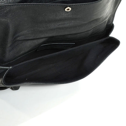 Balenciaga Agneau Giant Brogues Hardware Envelope Clutch Anthracite 16 of 20
