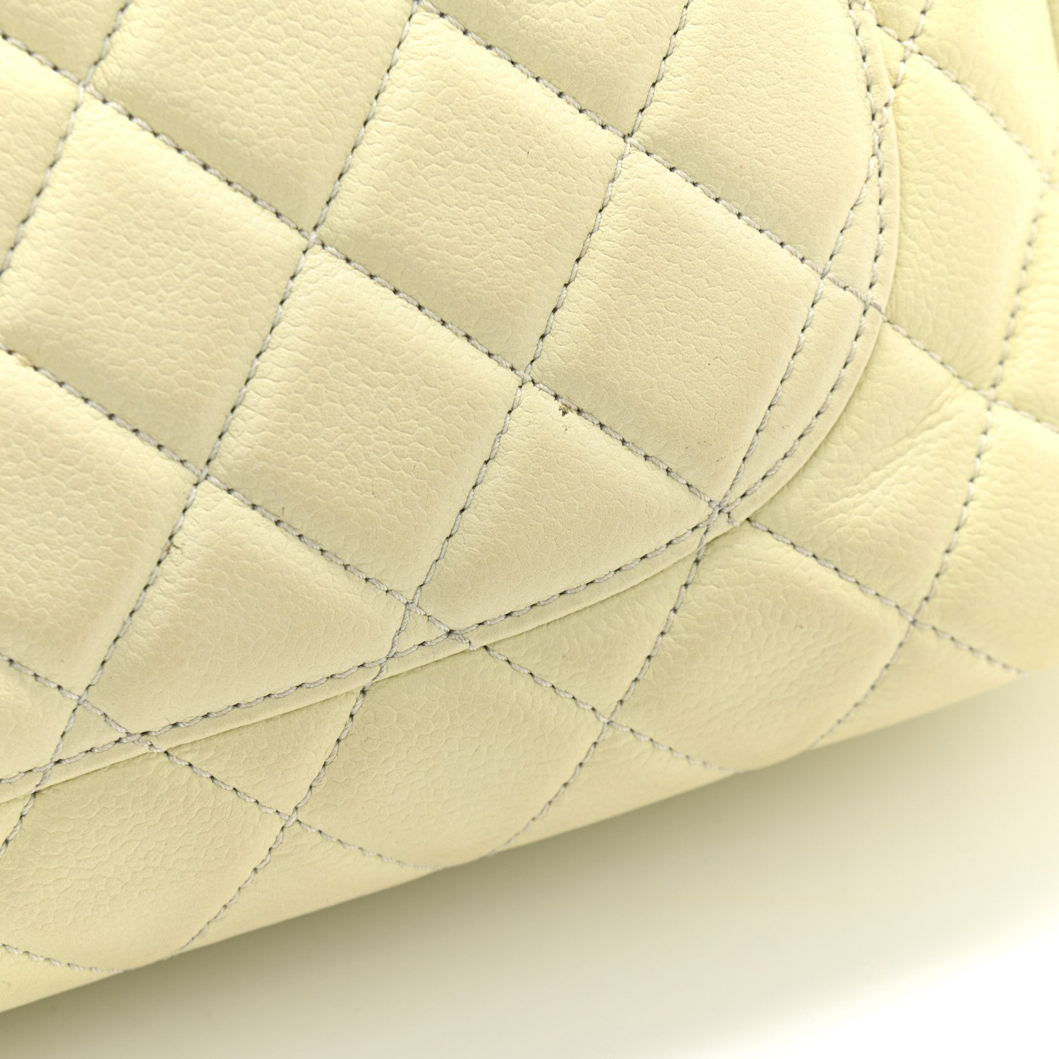 Chanel Caviar Quilted Grand Shopping Tote GST Yellow 14 of 15