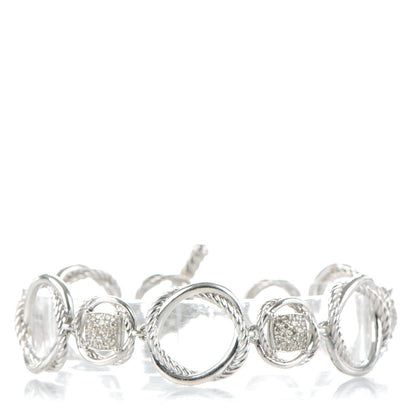 David Yurman Sterling Silver Diamond Infinity Link Bracelet 1 of 4