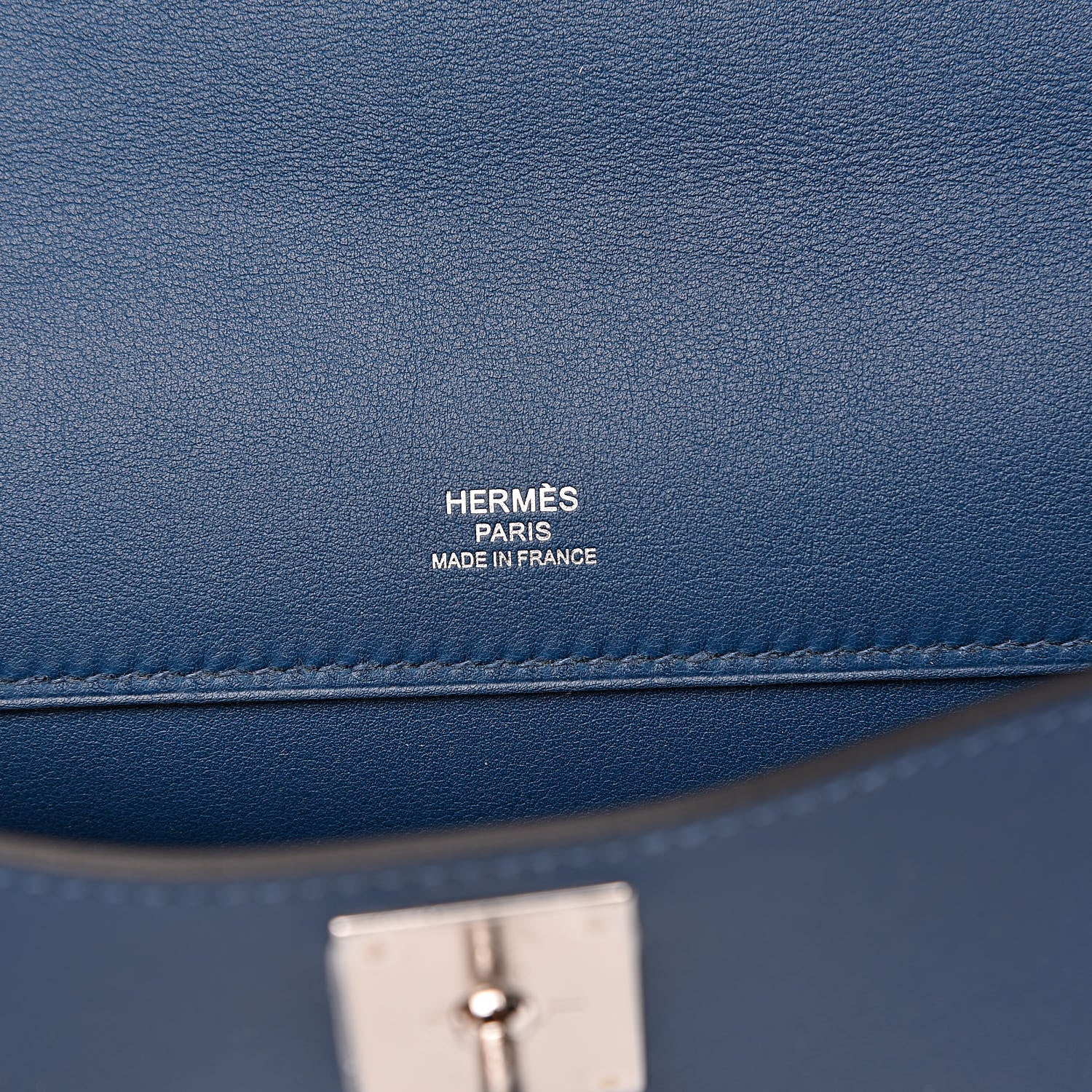 Hermes Swift Kelly Cut Clutch Pochette Deep Bleu 7 of 21
