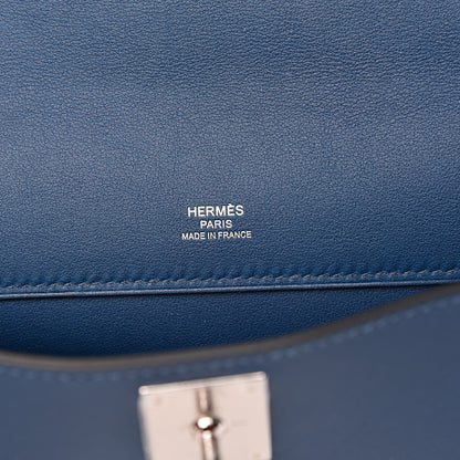 Hermes Swift Kelly Cut Clutch Pochette Deep Bleu 7 of 21