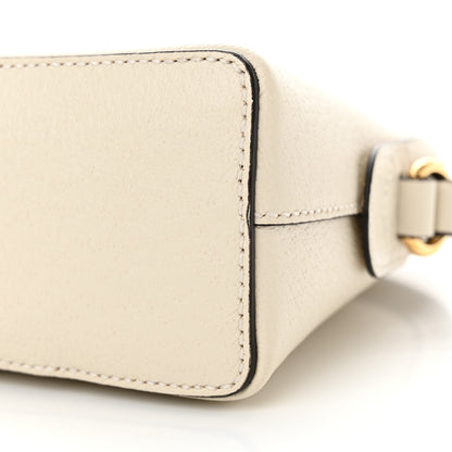 Gucci Textured Dollar Calfskin Web Small Ophidia Dome Shoulder Bag Mystic White 10 of 10