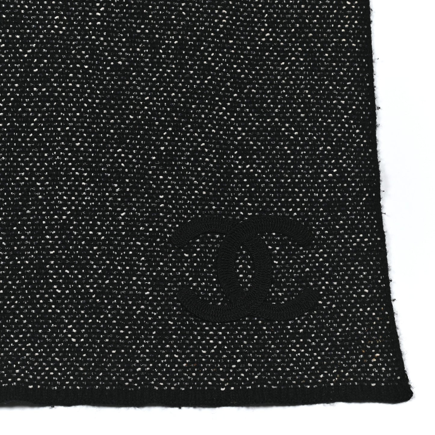 Cotton Cashmere CC Scarf Black