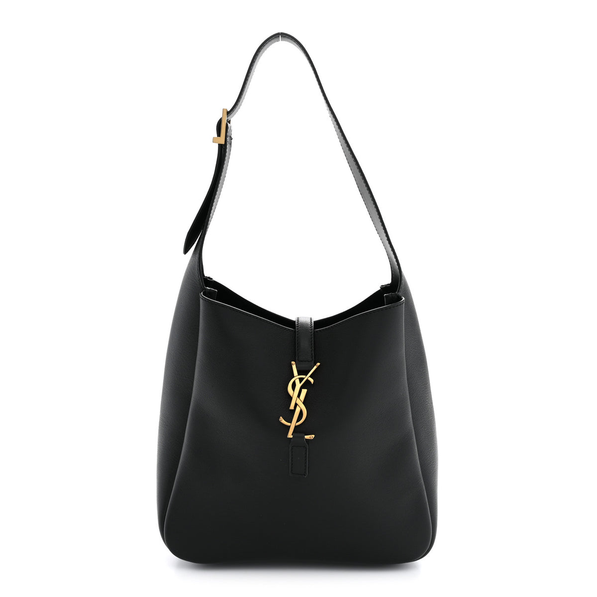 Saint Laurent Smooth Calfskin Small Le 5 A 7 Soft Hobo Black 1 of 10