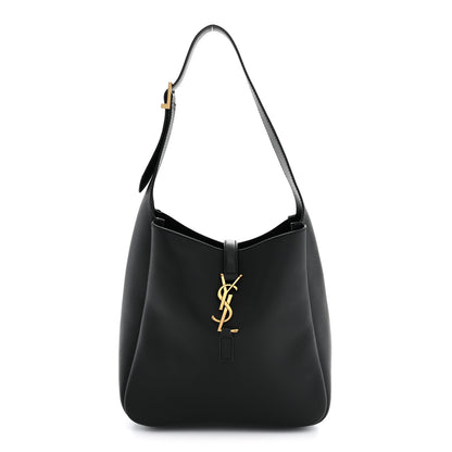 Saint Laurent Smooth Calfskin Small Le 5 A 7 Soft Hobo Black 1 of 10