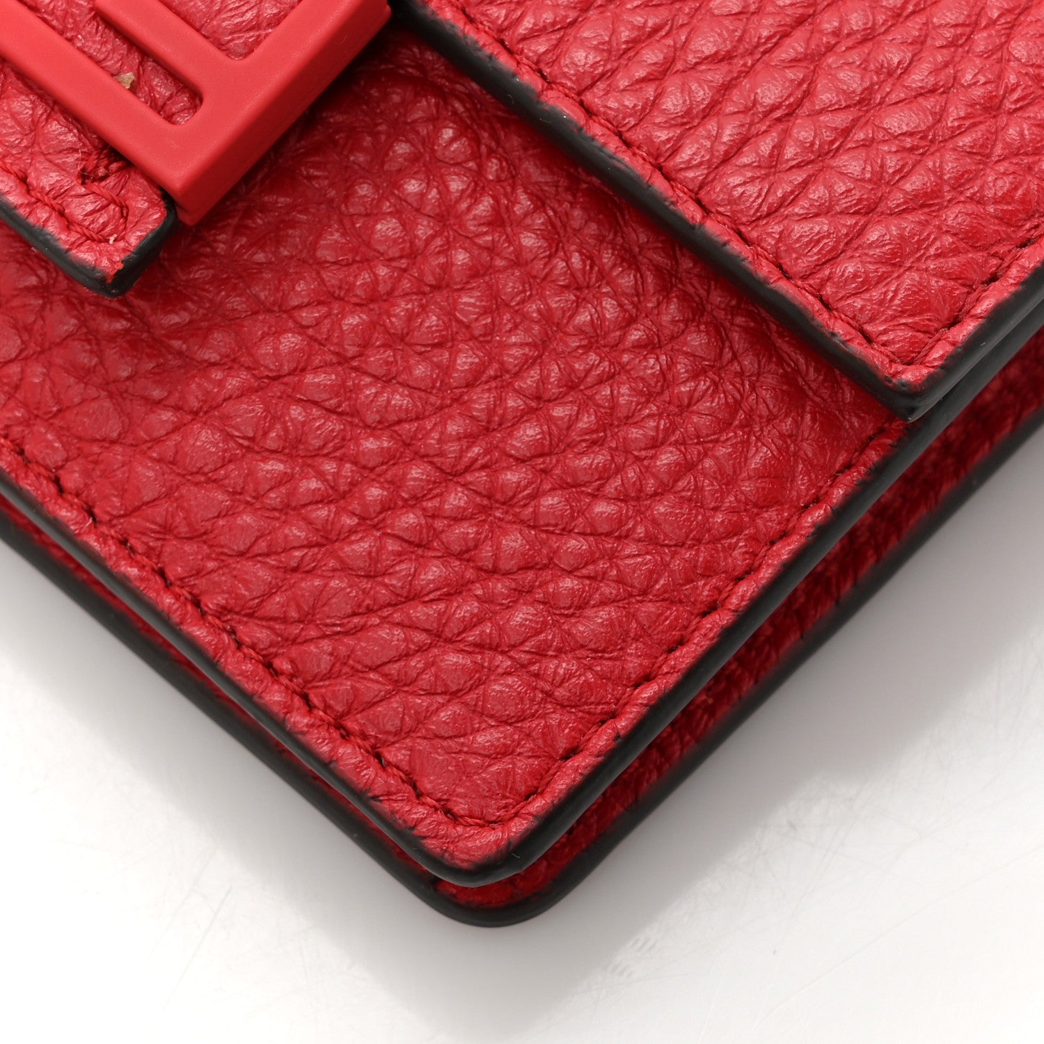 Fendi Cuoio Romano Monochrome Micro Flat Baguette Fuoco 12 of 15