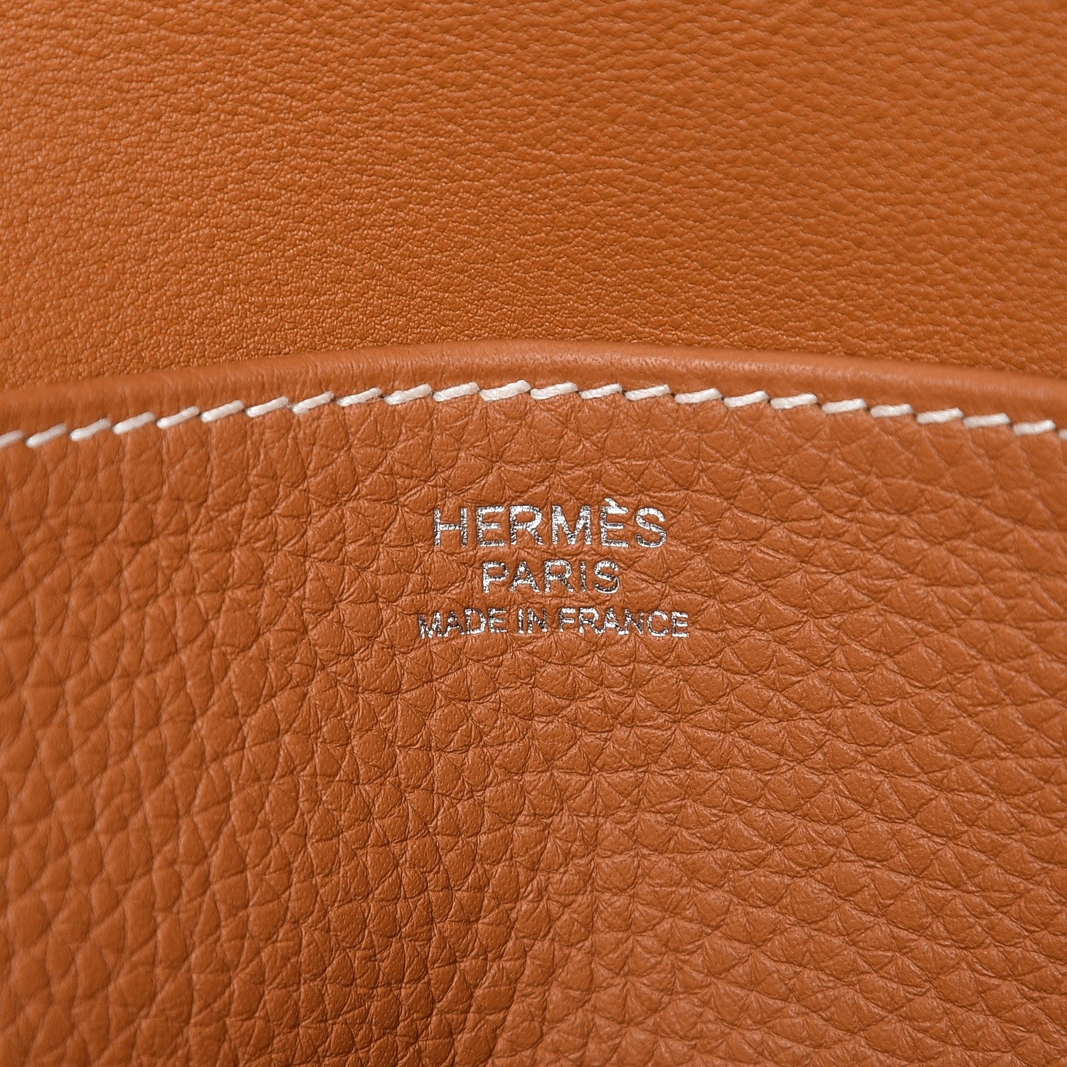 Hermes Taurillon Clemence Halzan 31 Toffee 8 of 10