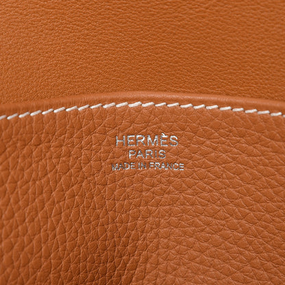 Hermes Taurillon Clemence Halzan 31 Toffee 8 of 10