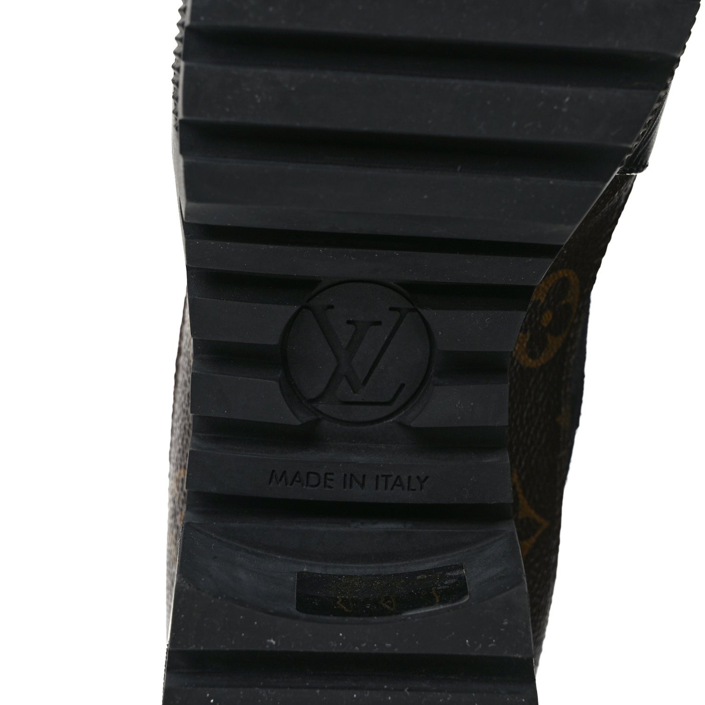 Suede Calfskin Monogram Laureate Platform Desert Boots 40 Black