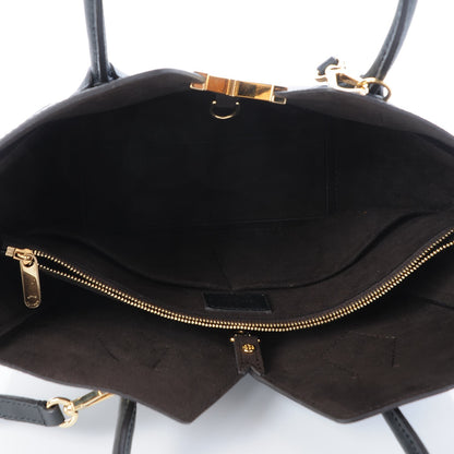 Louis Vuitton Calfskin Monogram Kimono Tote PM Black 6 of 8