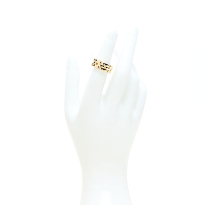 Cartier 18K Yellow Gold Maillon Panthere 3 Rows Ring 48 4.5 2 of 8