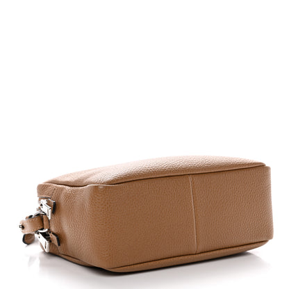 Prada Vitello Daino Soft Medium Double Zip Shoulder Bag Sesamo 4 of 11