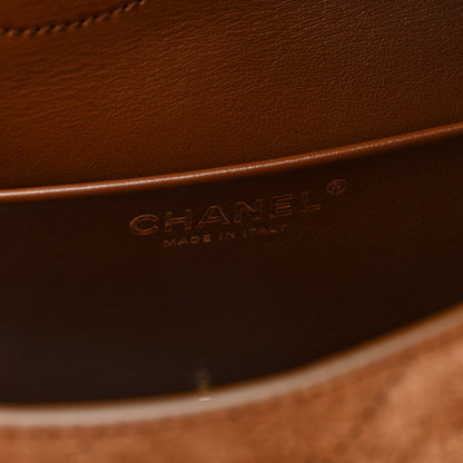 Chanel Suede Calfskin Small Souplissimo Maxi Flap Camel 5 of 9
